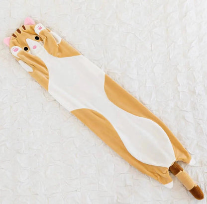 Long Cat Plush Nap Pillow - Soft Plush Toys - Scribble Snacks