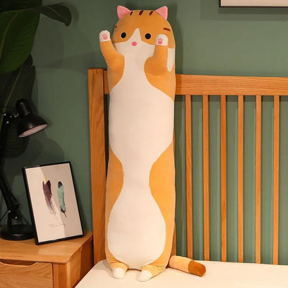 Long Cat Plush Nap Pillow - Soft Plush Toys - Scribble Snacks