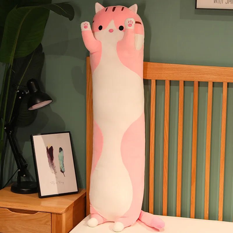 Long Cat Plush Nap Pillow - Soft Plush Toys - Scribble Snacks