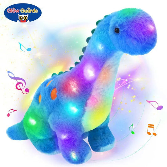 Luminous Blue Dinosaur Plush Pillow - Soft Plush Toys - Scribble Snacks