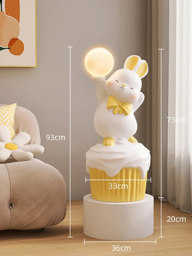 Luminous Rabbit Statue Floor Lamp - Lamp / Lighting - Scribble Snacks