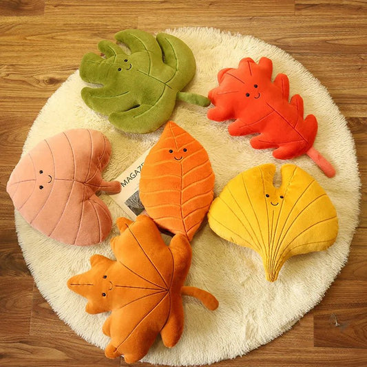 Maple Leaf Plush Pillow - Soft Plush Toys - Scribble Snacks