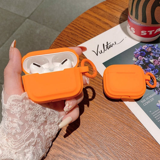 Matte Orange Silicone AirPods Case for Models 1/2/Pro/3 - Airpods Cases - Scribble Snacks