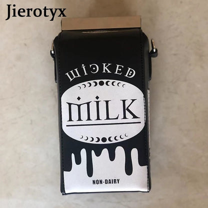 Milk Box Vintage Shoulder Bag with Animal Prints - Bags & Backpacks - Scribble Snacks