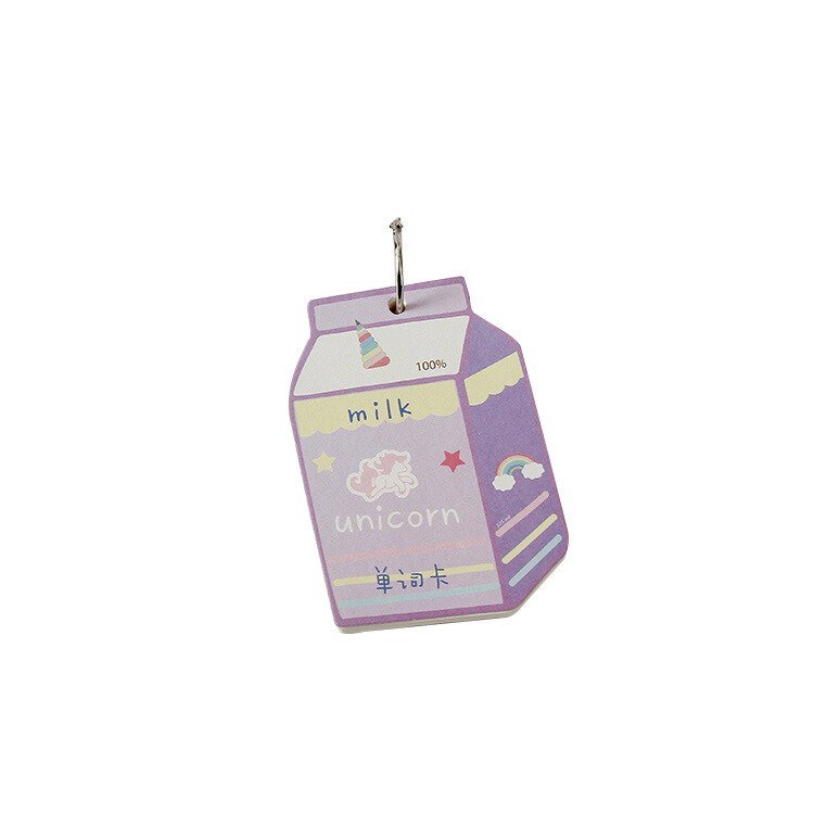 Milky Memos - Milk Series 100 Sheets Vocabulary Writing Reciting Book - Sticky Notes / Memo Pads - Scribble Snacks
