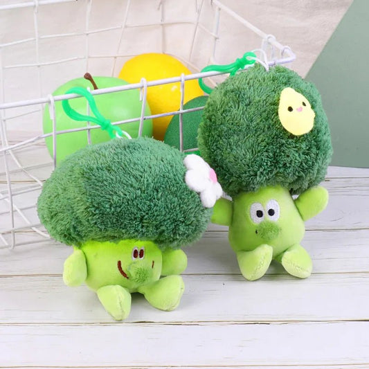 Mini Broccoli Plush Keychain Doll - Soft Plush Toys - Scribble Snacks