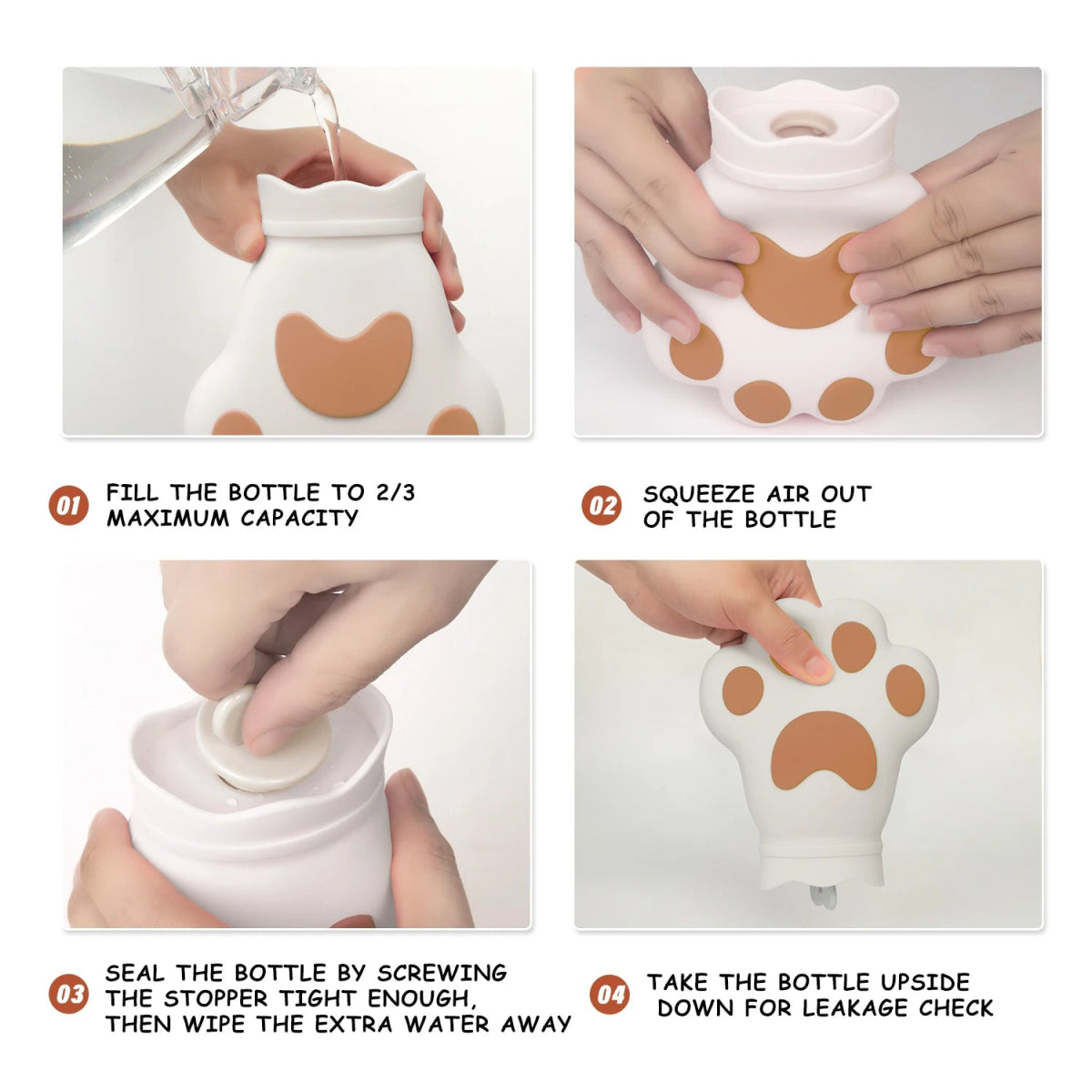 Mini Cat Claw Hand Warmer Bottle - Hand Warmers & Hot Water Bottles - Scribble Snacks
