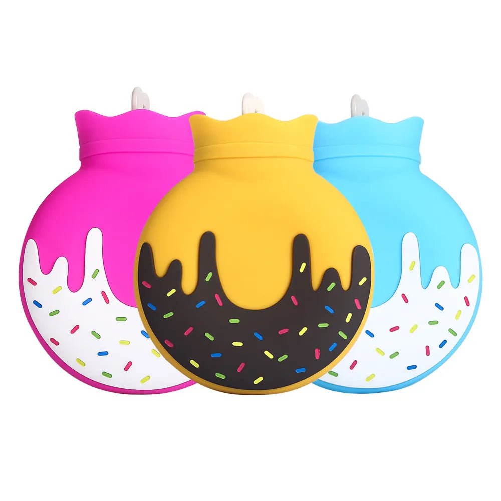 Mini Donut Silicone Hot Water Bottle - Hand Warmers & Hot Water Bottles - Scribble Snacks