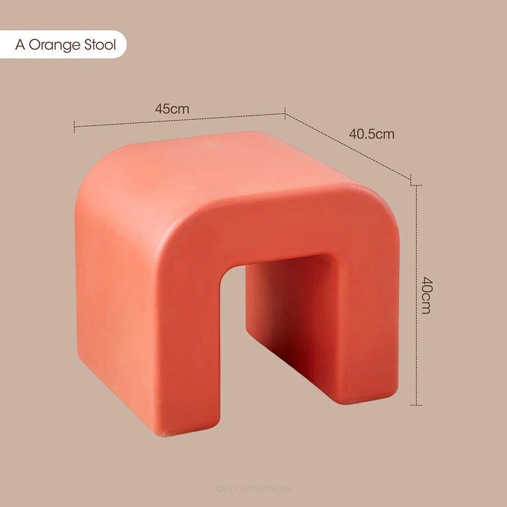 Minimalist Modern Plastic Stool - Chairs & Stools - Scribble Snacks