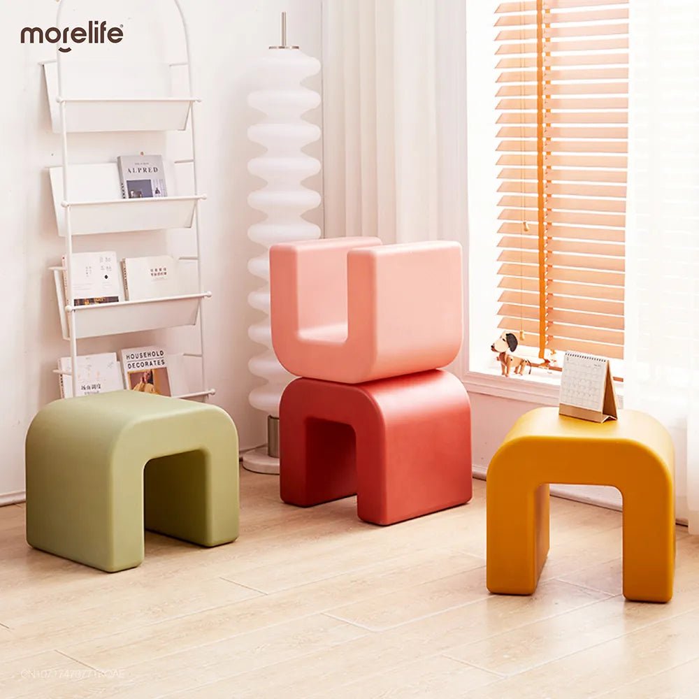 Minimalist Modern Plastic Stool - Chairs & Stools - Scribble Snacks