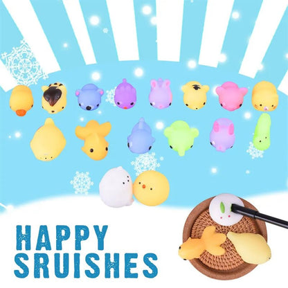 Mochi Squishies Stress Relief Toys - Soft Plush Toys - Scribble Snacks