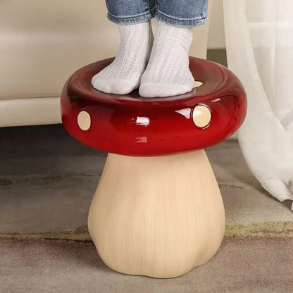 Mushroom Ottoman Resin Stool - Chairs & Stools - Scribble Snacks