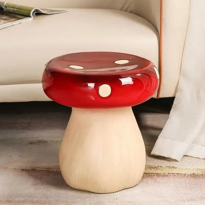 Mushroom Ottoman Resin Stool - Chairs & Stools - Scribble Snacks