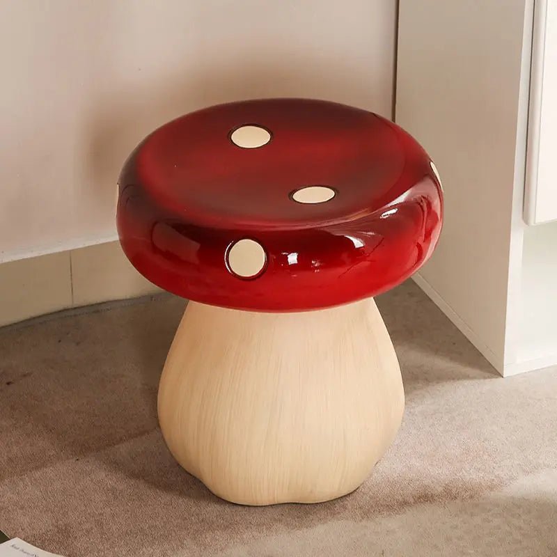 Mushroom Ottoman Resin Stool - Chairs & Stools - Scribble Snacks