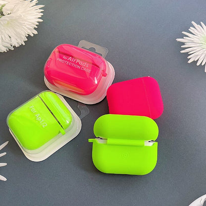 Neon Green and Hot Pink Silicone AirPods Pro Case - Airpods Cases - Scribble Snacks