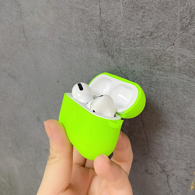 Neon Green and Hot Pink Silicone AirPods Pro Case - Airpods Cases - Scribble Snacks