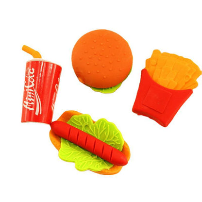Noshable Novelty Erasers - 4 Pack of Coke/Fries/Burger/Hot Dog Erasers - Erasers - Scribble Snacks
