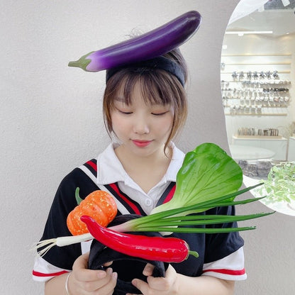 Novelty Fruit and Vegetable Hair Hoop: Carrot, Banana, and Pepper Headband - Headbands - Scribble Snacks