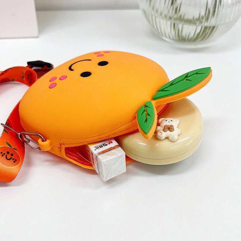 Orange Fruit Mini Coin Purse: Kids Shoulder Bag - Bags & Backpacks - Scribble Snacks