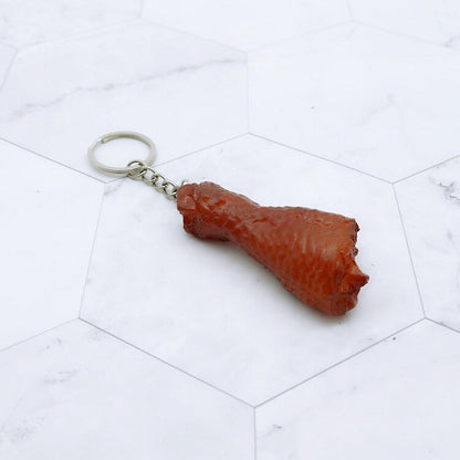 Pancake and Red Meat Keychain Charms - Keychains - Scribble Snacks