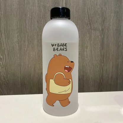 Panda Bear 1000ml Straw Water Bottle - Water Bottles - Scribble Snacks