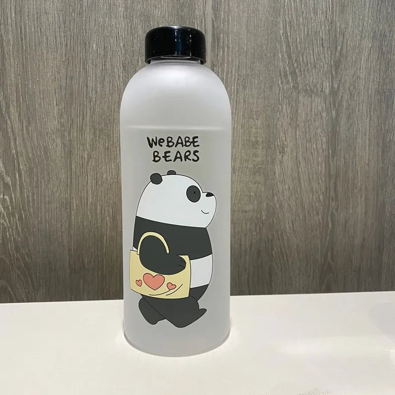 Panda Bear 1000ml Straw Water Bottle - Water Bottles - Scribble Snacks