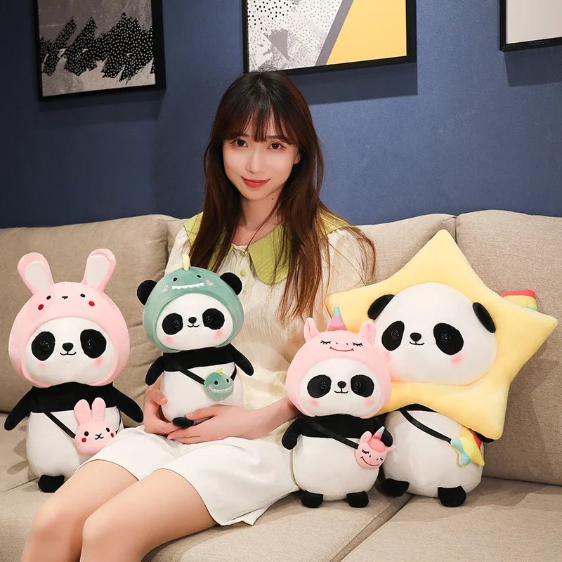 Panda Plush Toy Unicorn Cosplay - Soft Plush Toys - Scribble Snacks