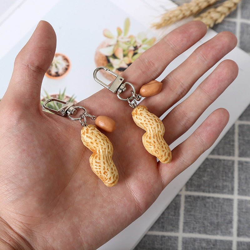 Peanut Resin Keychain for AirPods/Car/Bag - Keychains - Scribble Snacks