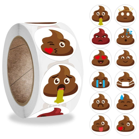 Pet Dog Poop Emoticons Reward Stickers, 500pcs - Stickers & Labels - Scribble Snacks