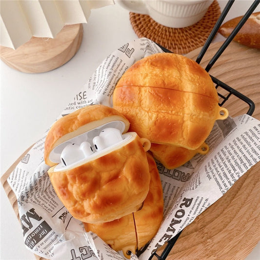 Pineapple Bun Silicone AirPods Case: AirPods Pro/2/3/1 Compatible - Airpods Cases - Scribble Snacks