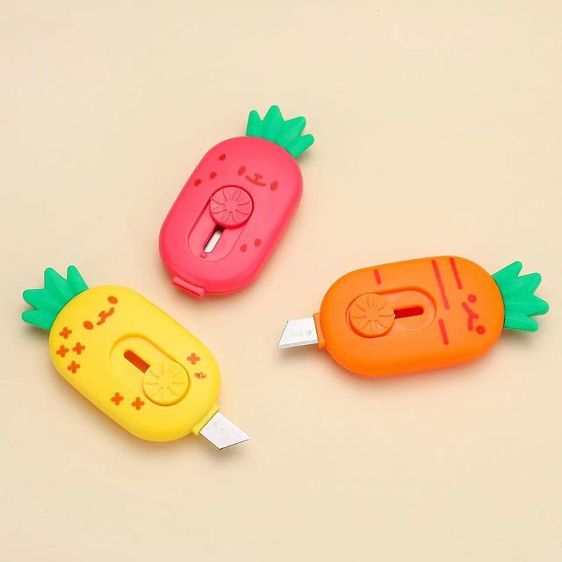 Pineapple Mini Utility Knife: Craft, Wrapping & Envelope Cutter - Scissors & Craft Knives - Scribble Snacks