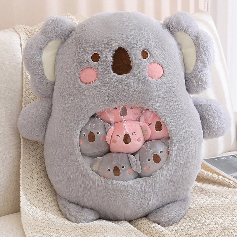 Plush Cookies and Puffs Toy Pillow: Koala and Axolotl Designs - Soft Plush Toys - Scribble Snacks