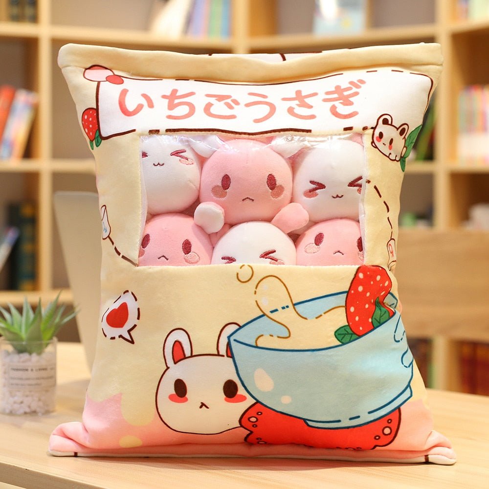 Plush Cookies and Puffs Toy Pillow: Koala and Axolotl Designs - Soft Plush Toys - Scribble Snacks