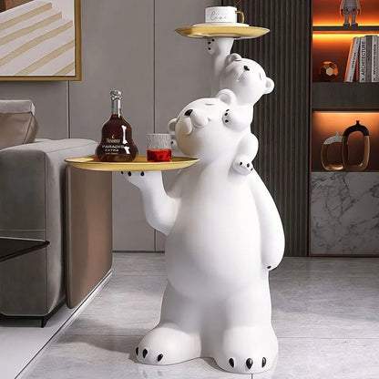 Polar Bear Resin Tray Decor - Sculptures & Tables - Scribble Snacks