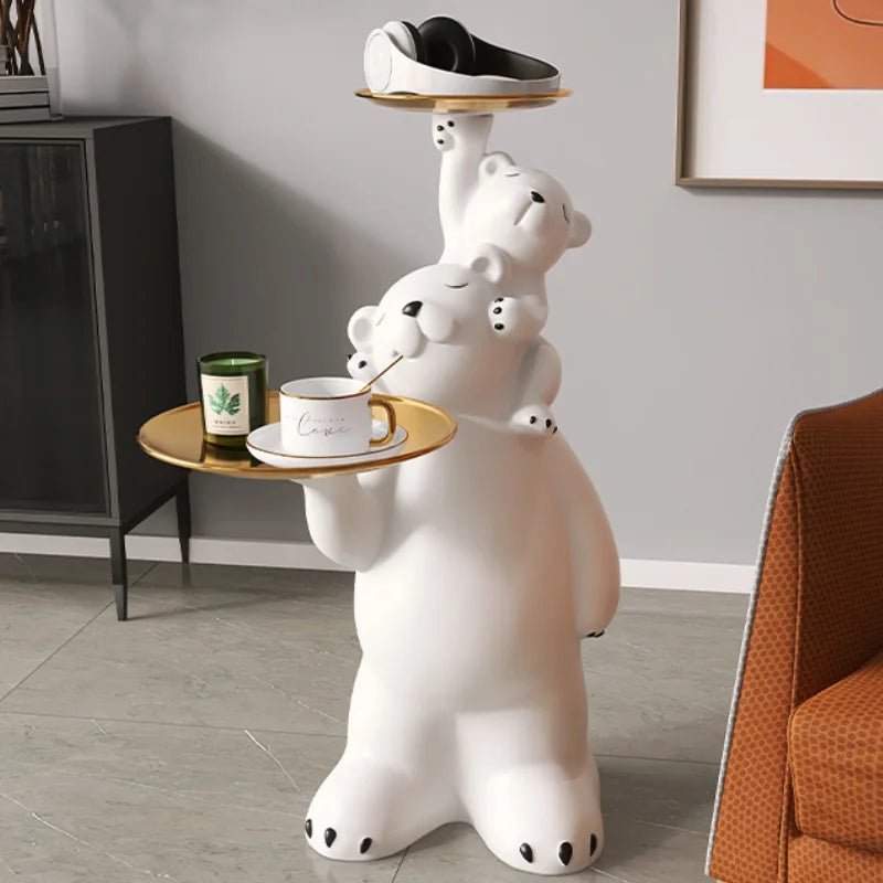 Polar Bear Resin Tray Decor - Sculptures & Tables - Scribble Snacks