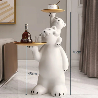Polar Bear Resin Tray Decor - Sculptures & Tables - Scribble Snacks