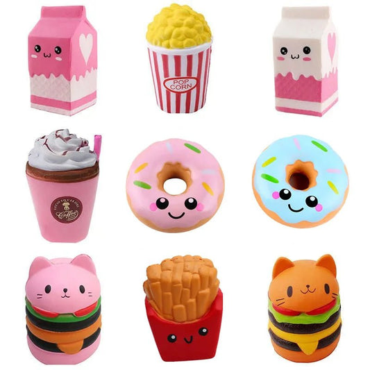 Popcorn Animal Squishy Stress Toys - Soft Plush Toys - Scribble Snacks