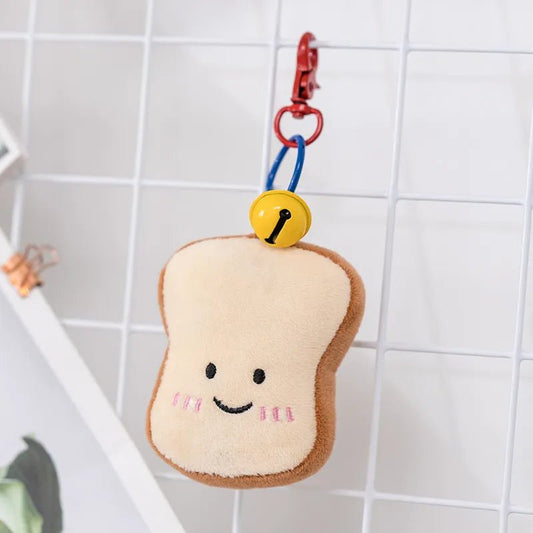 Pretzel Croissant Toast Plush Toy: Toast Keyring (10 cm)