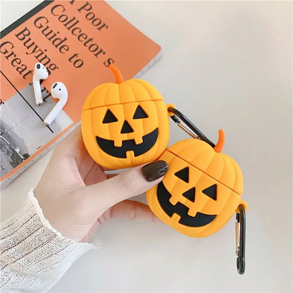 Pumpkin Halloween Silicone AirPods Case - Airpods Cases - Scribble Snacks