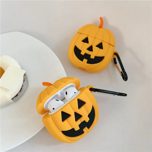 Pumpkin Halloween Silicone AirPods Case - Airpods Cases - Scribble Snacks
