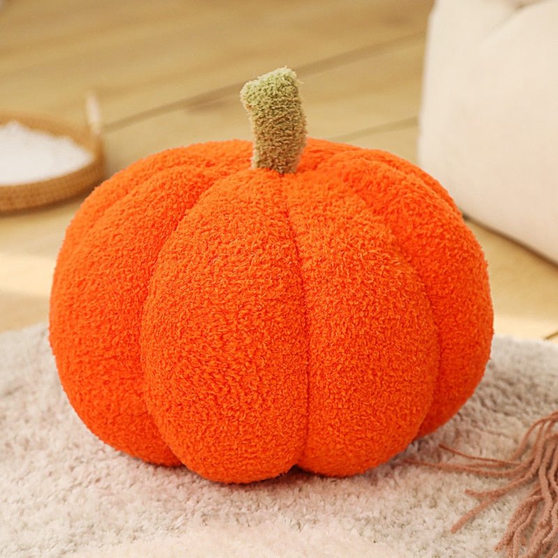 Pumpkin Plush Halloween Cushion: Cotton, 18cm/28cm/35cm/45cm - Soft Plush Toys - Scribble Snacks