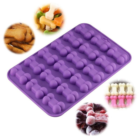 Puppy Dog Paw and Bone Silicone Molds - DIY Baking, Ice Cube Tray, Pet Treats and Cake Decorating Tools - Ice Cube Trays - Scribble Snacks
