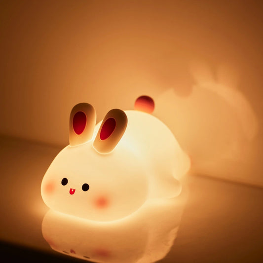 Rabbit Cartoon Silicone Night Light - Lamp / Lighting - Scribble Snacks