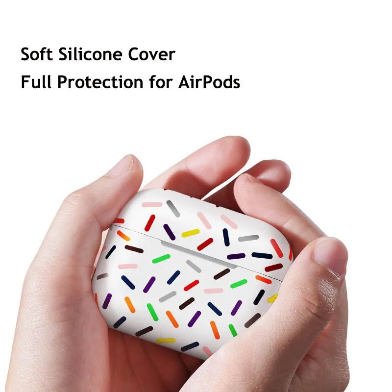 Rainbow Candy Sprinkles Silicone AirPods Case - Airpods Cases - Scribble Snacks