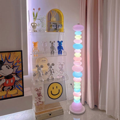 Rainbow Macaron Candy String Floor Lamp - Lamp / Lighting - Scribble Snacks
