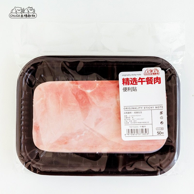 Raw Meat Sticky Notes / Memo Pads - Sealed for Fresh Notes - Sticky Notes / Memo Pads - Scribble Snacks
