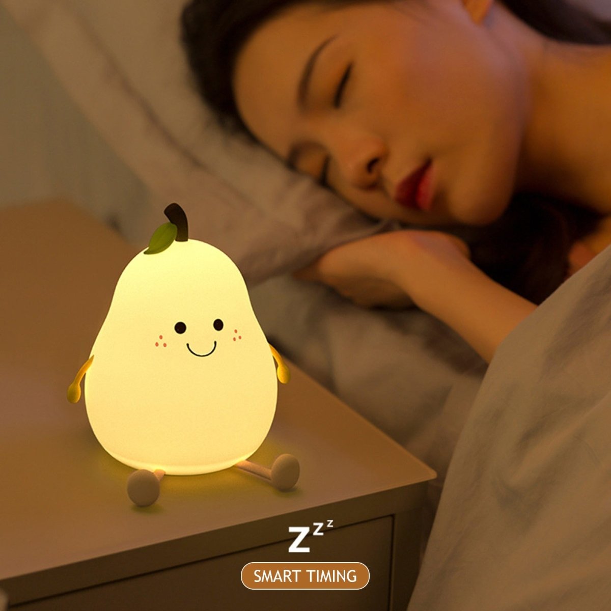 Rechargeable Pear Night Light, Sleep Lamp - Lamp / Lighting - Scribble Snacks