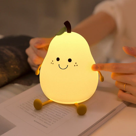 Rechargeable Pear Night Light, Sleep Lamp - Lamp / Lighting - Scribble Snacks