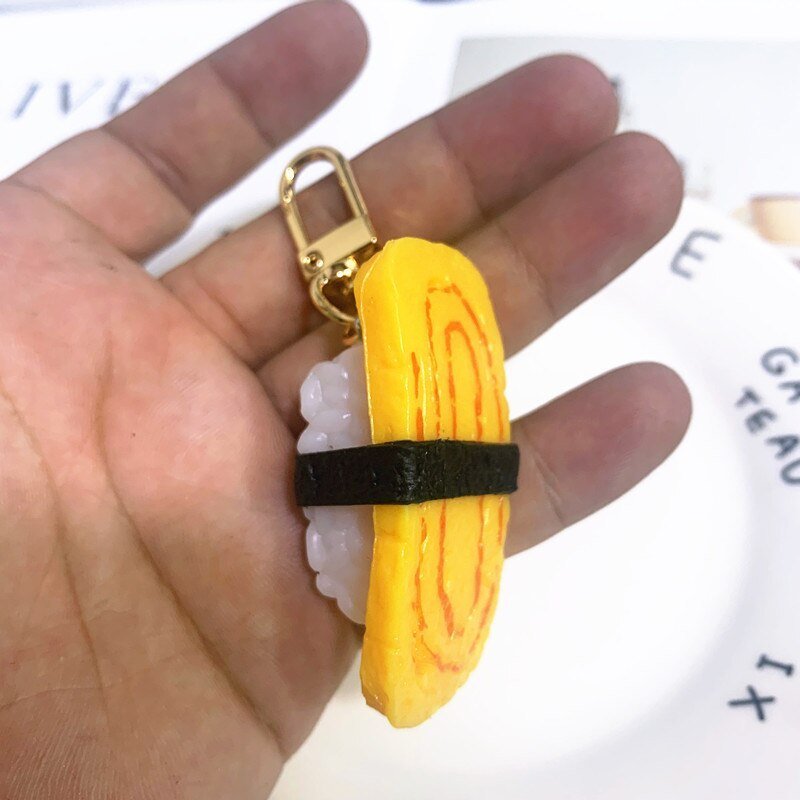 Resin Sushi Keychain - 1pc Creative Japanese Cuisine Model for Men and Women's Gifts - Keychains - Scribble Snacks