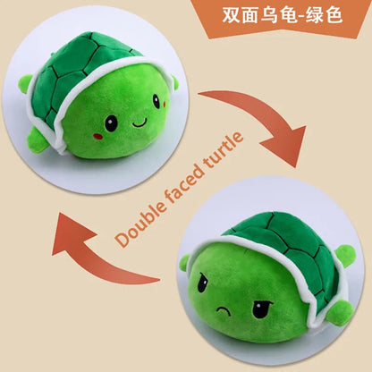 Reversible Happy-Angry Turtle Plush Toy - Soft Plush Toys - Scribble Snacks